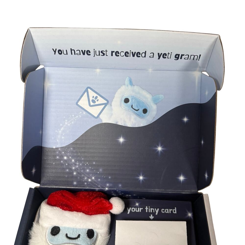 Yeti Gram Baby Yeti Santa Hat Holiday Plush Gift Box Set